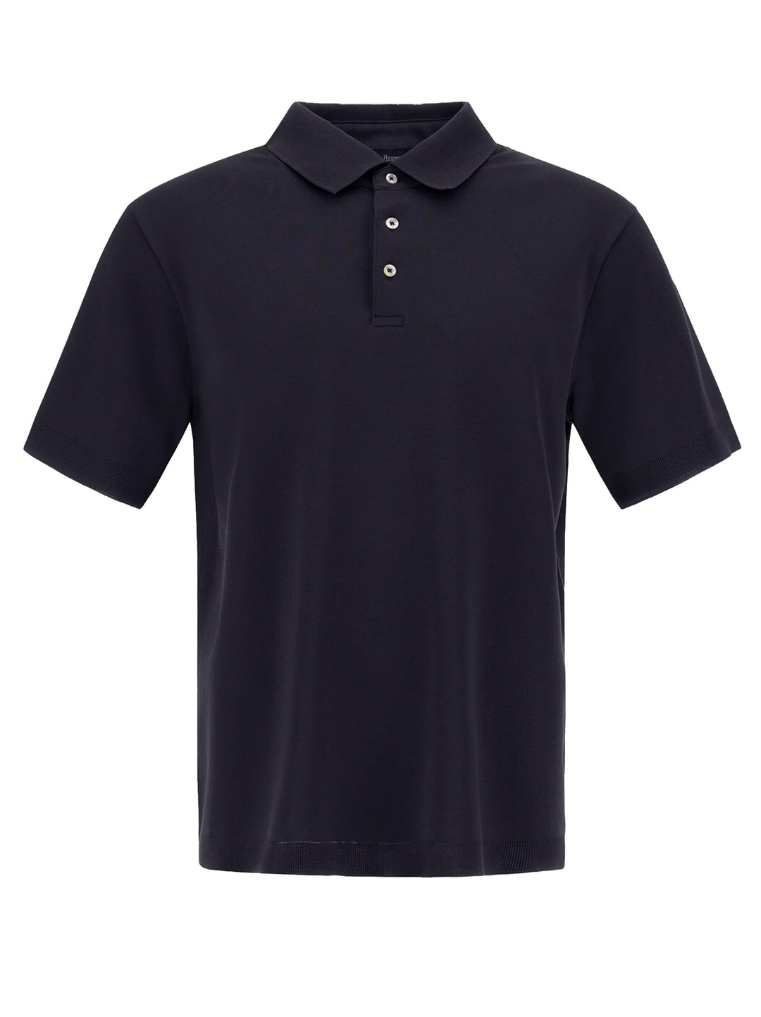 Herno Polo – Blauw-100% katoen-HEREN POLO'S & T-SHIRTS-Blauw