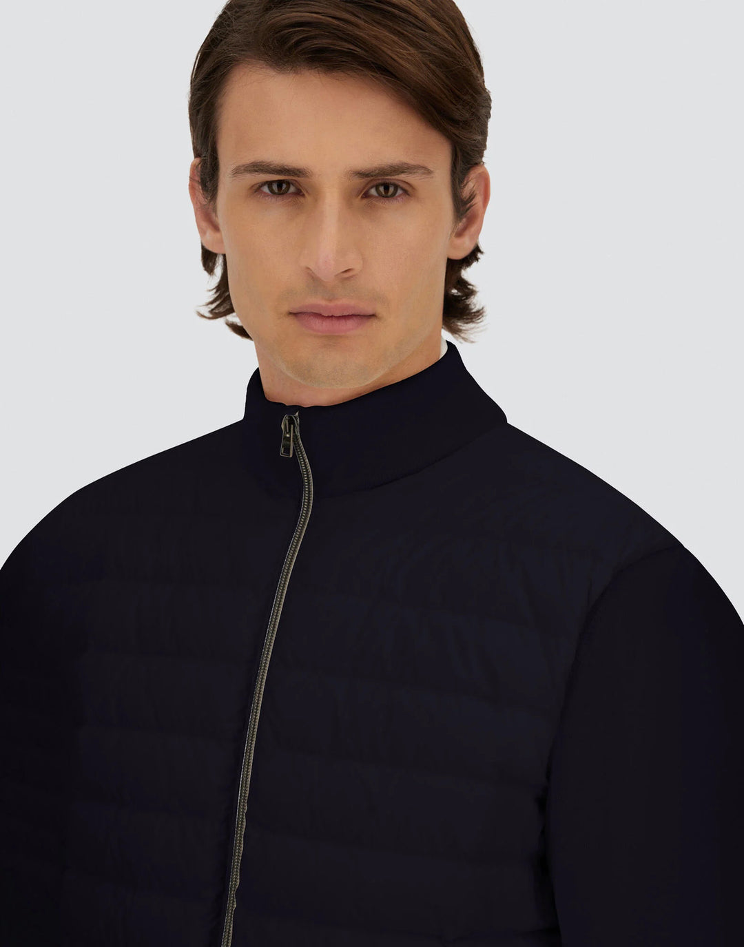 Herno Tussenjack – Blauw -70% wol, 30% zijde-HEREN JASSEN & JACKS-Blauw
