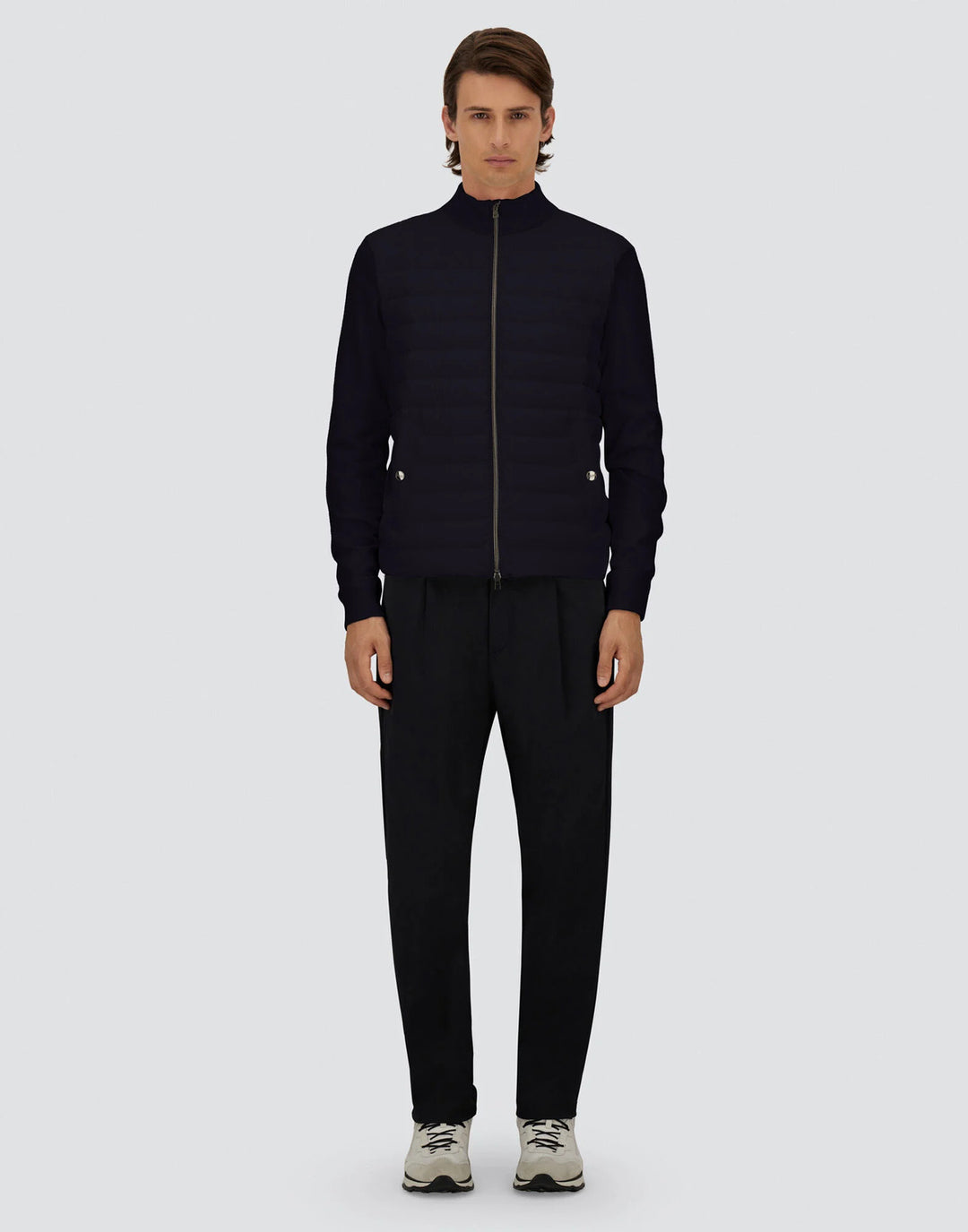 Herno Tussenjack – Blauw -70% wol, 30% zijde-HEREN JASSEN & JACKS-Blauw
