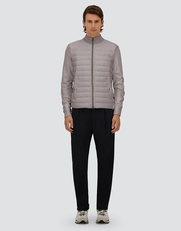 Herno Tussenjack – Grijs-70% wol, 30% zijde-HEREN JASSEN & JACKS-Grijs