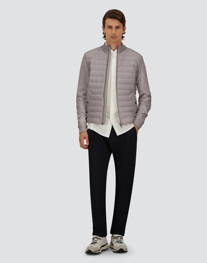 Herno Tussenjack – Grijs-70% wol, 30% zijde-HEREN JASSEN & JACKS-Grijs