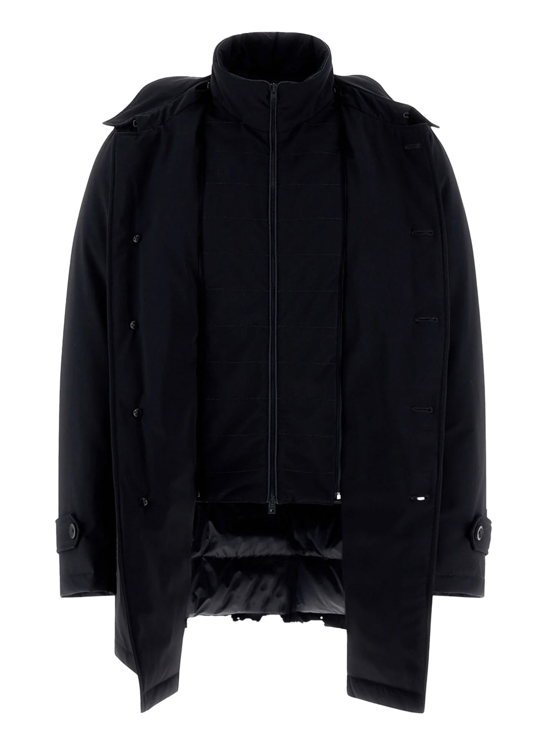 Herno Washington Trench Coat – Blauw-87% polyamide, 13% elasthaan-HEREN JASSEN & JACKS-Blauw