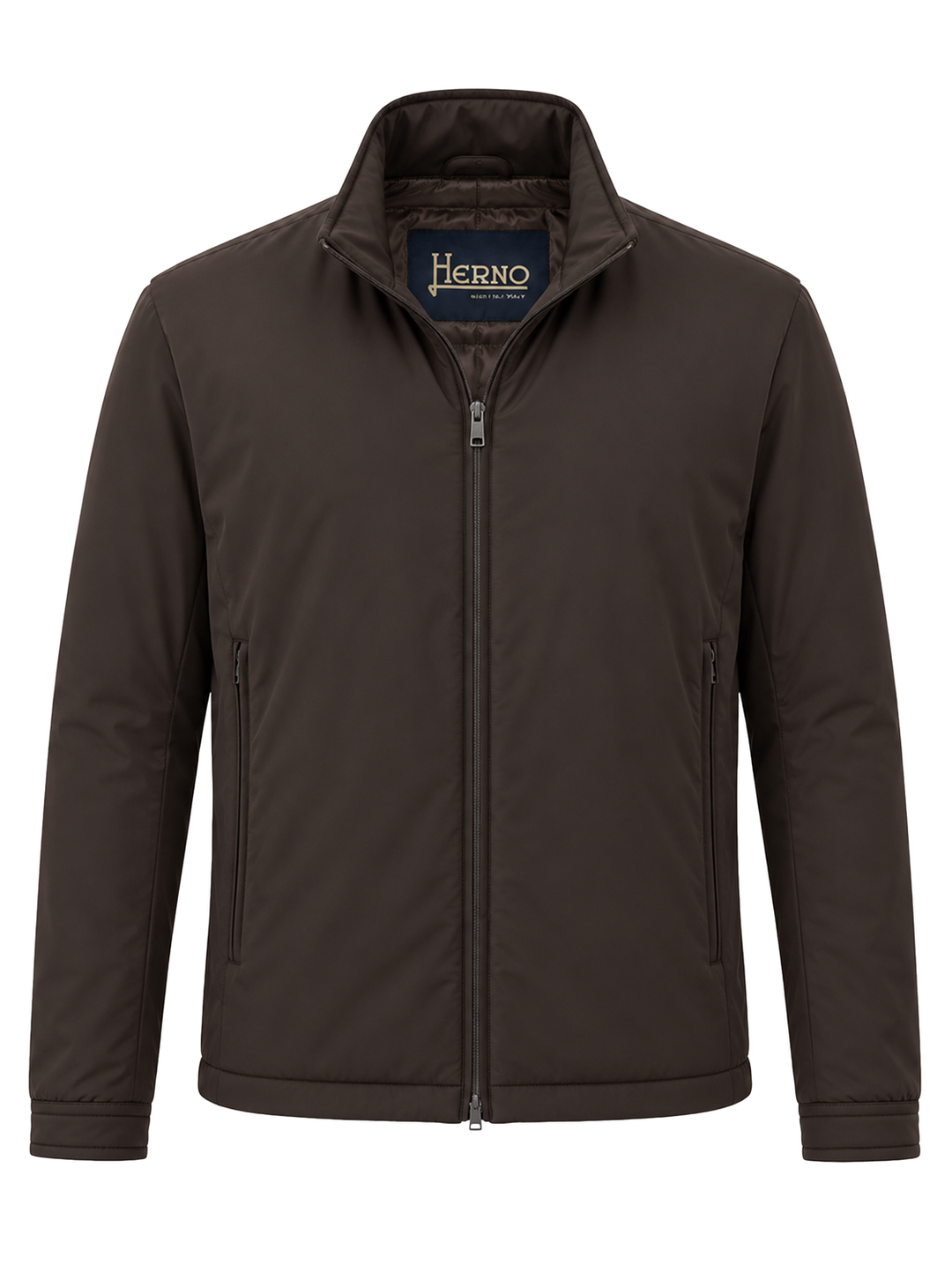 Herno Wool Effect Jack – Bruin-100% polyester<br />Voering: 100% polyamide-HEREN JASSEN & JACKS-Bruin