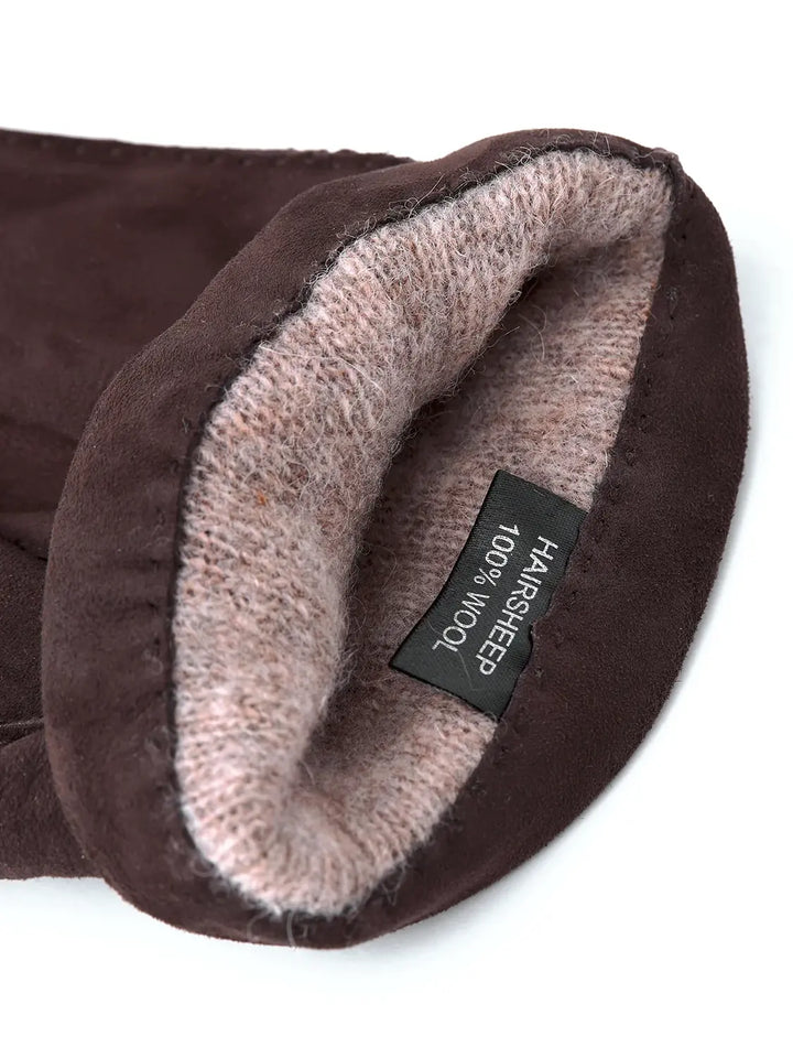 Hestra Arthur Suède Handschoenen – Bruin-100% suede<br />Voering: 100% wol-HEREN ACCESSOIRES-Bruin