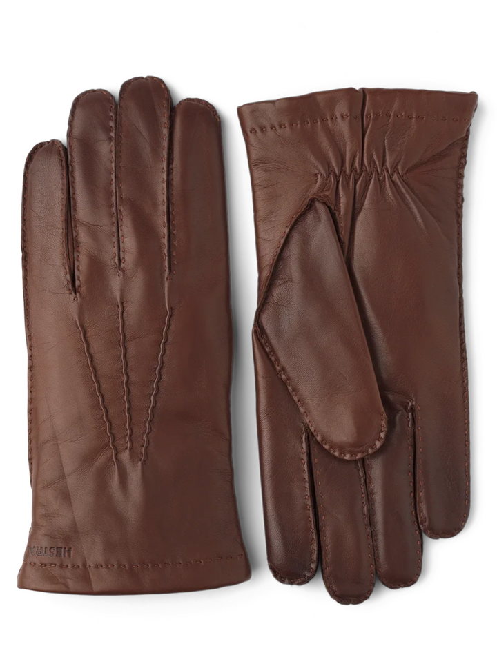 Hestra Edward Leren Handschoenen – Bruin-100% leer<br />Voering: 100% wol-HEREN ACCESSOIRES-Bruin