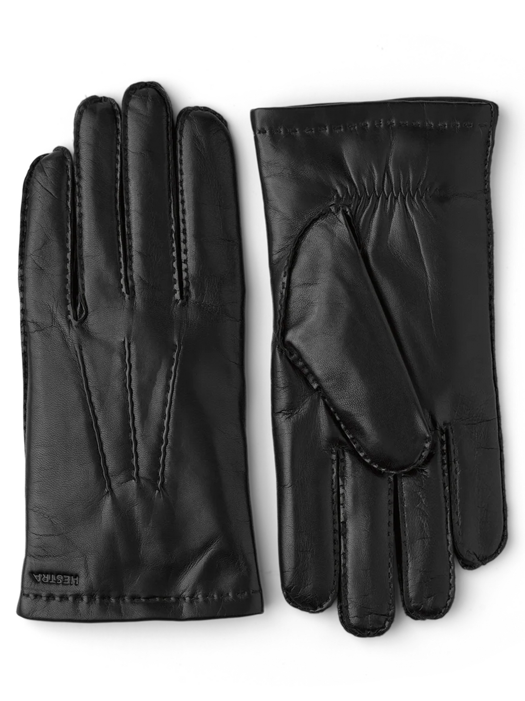 Hestra Edward Leren Handschoenen – Zwart-100% leer<br />Voering: 100% wol-HEREN ACCESSOIRES-Zwart