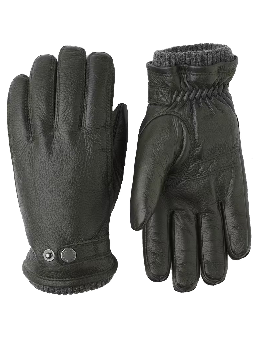 Hestra Leren Handschoenen – Groen-HEREN ACCESSOIRES-Groen