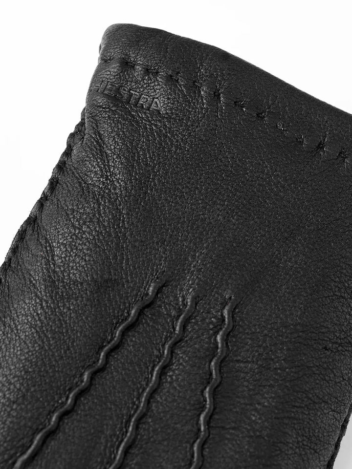 Hestra Matthew Leren Handschoenen – Zwart-100% leer<br />Voering: 80% wol, 20% polyamide-HEREN ACCESSOIRES-Zwart