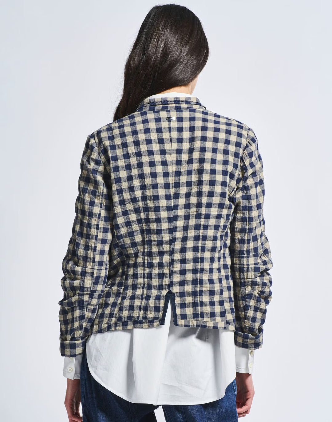 HIGH blazer DU JOUR-98% Katoen<br />2% Elastaan-DAMES BLAZERS & GILETS-Beige