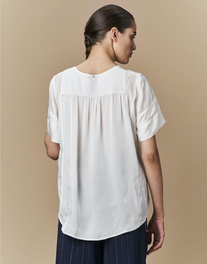 HIGH Fritillery top wit-100% katoen-DAMES TOPS & BLOUSES-Wit