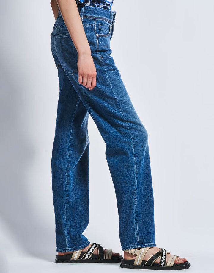 HIGH jeans PROTEST-98% KATOEN 2% ELASTAAN-DAMES BROEKEN-Blauw