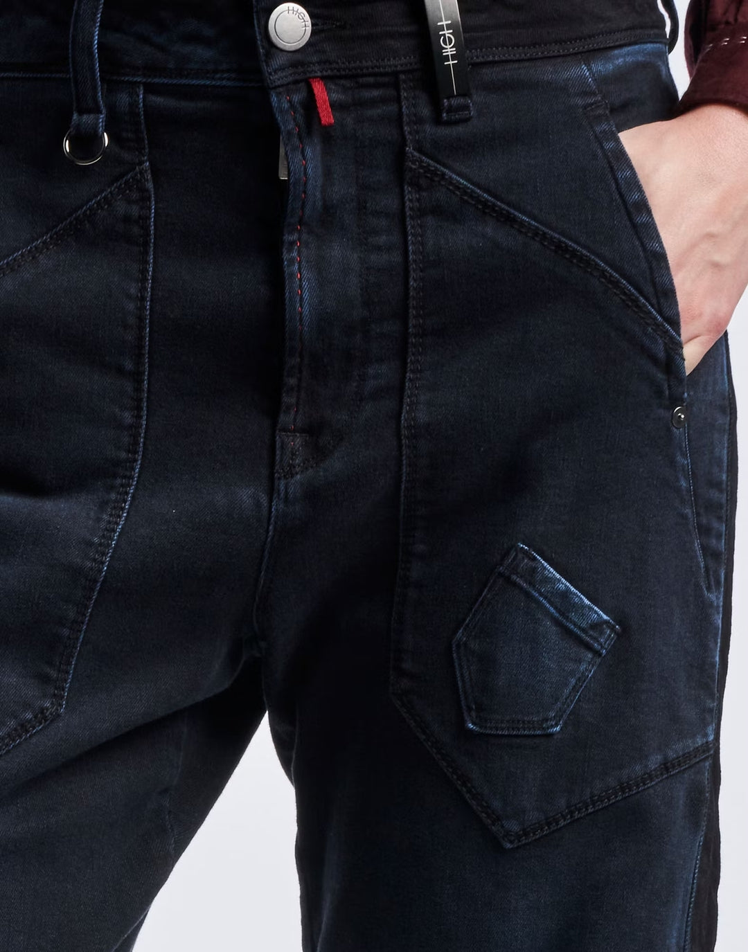 HIGH jeans PULSATE-Materiaal: 63% KATOEN 35% MODAL 2% ELASTAAN-DAMES BROEKEN-Blauw