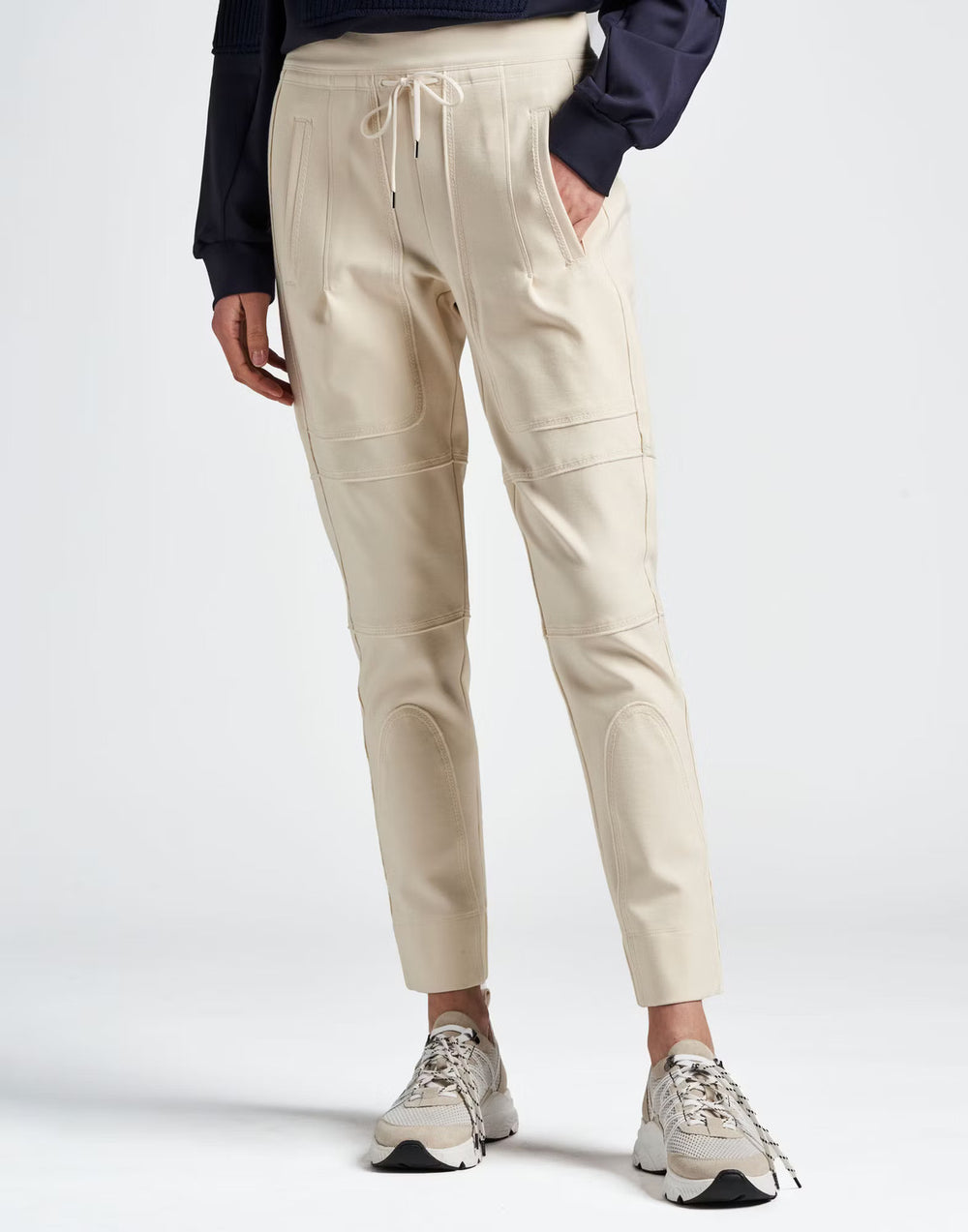 HIGH pantalon Entrust-67% Viscose, 28% Polyamide, 5% Elasthan-DAMES BROEKEN-Beige