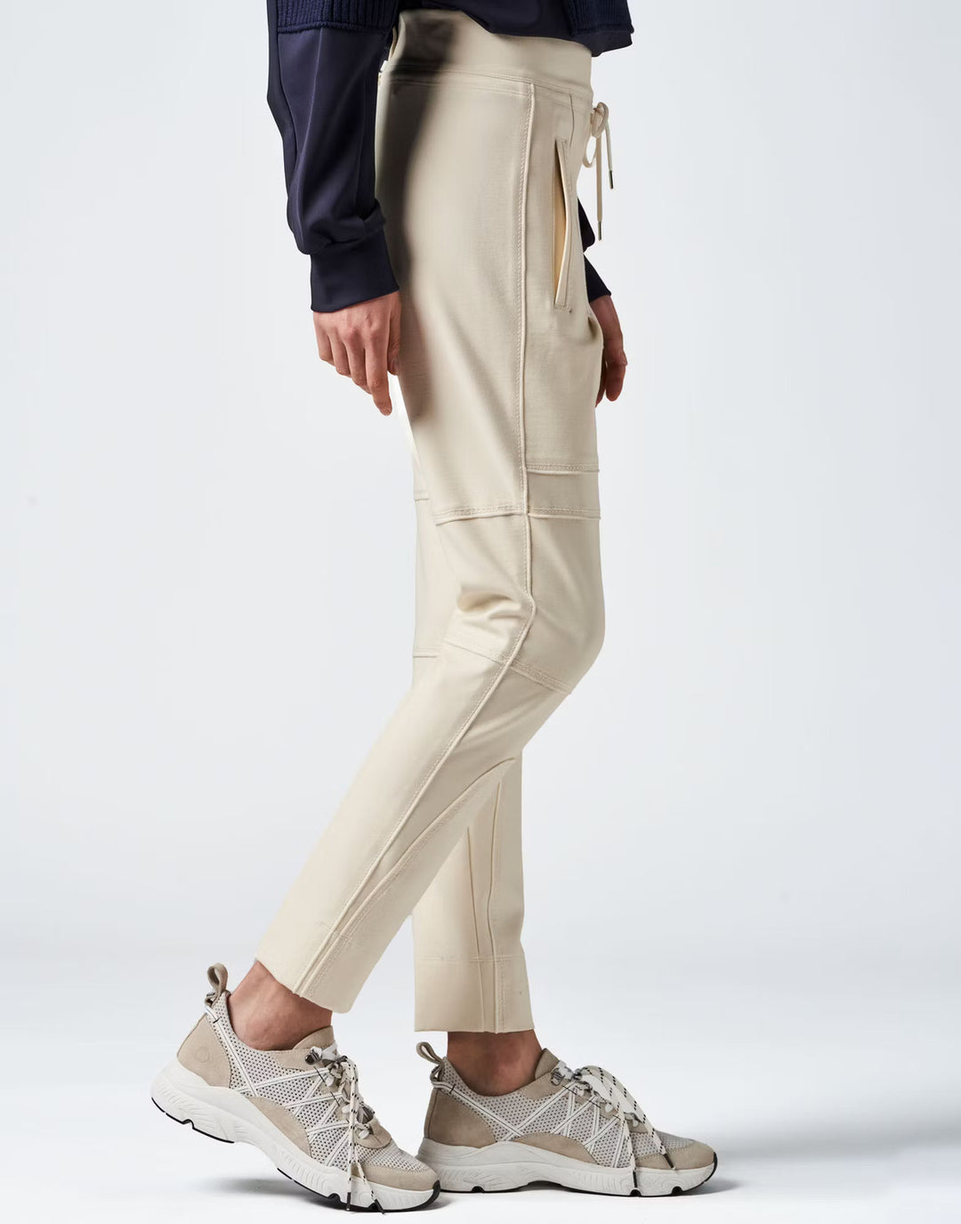 HIGH pantalon Entrust-67% Viscose, 28% Polyamide, 5% Elasthan-DAMES BROEKEN-Beige