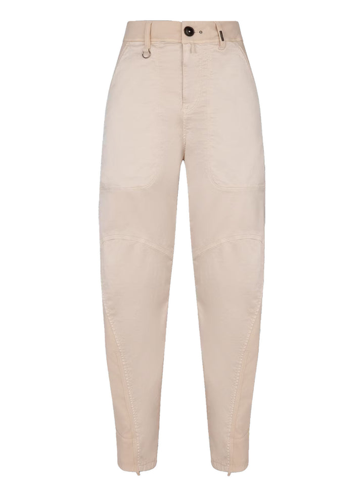 HIGH tapered broek VENTURE-55%KATOEN 41%RAYON 4%ELASTAAN-DAMES BROEKEN-Room