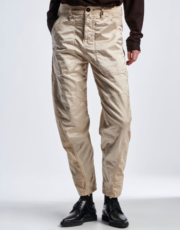 HIGH tapered broek VENTURE-55%KATOEN 41%RAYON 4%ELASTAAN-DAMES BROEKEN-Room