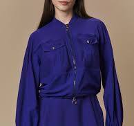 HIGH tech radar bomberjack-75% Viscose, 25% Polyamide-DAMES BLAZERS & GILETS-Blauw