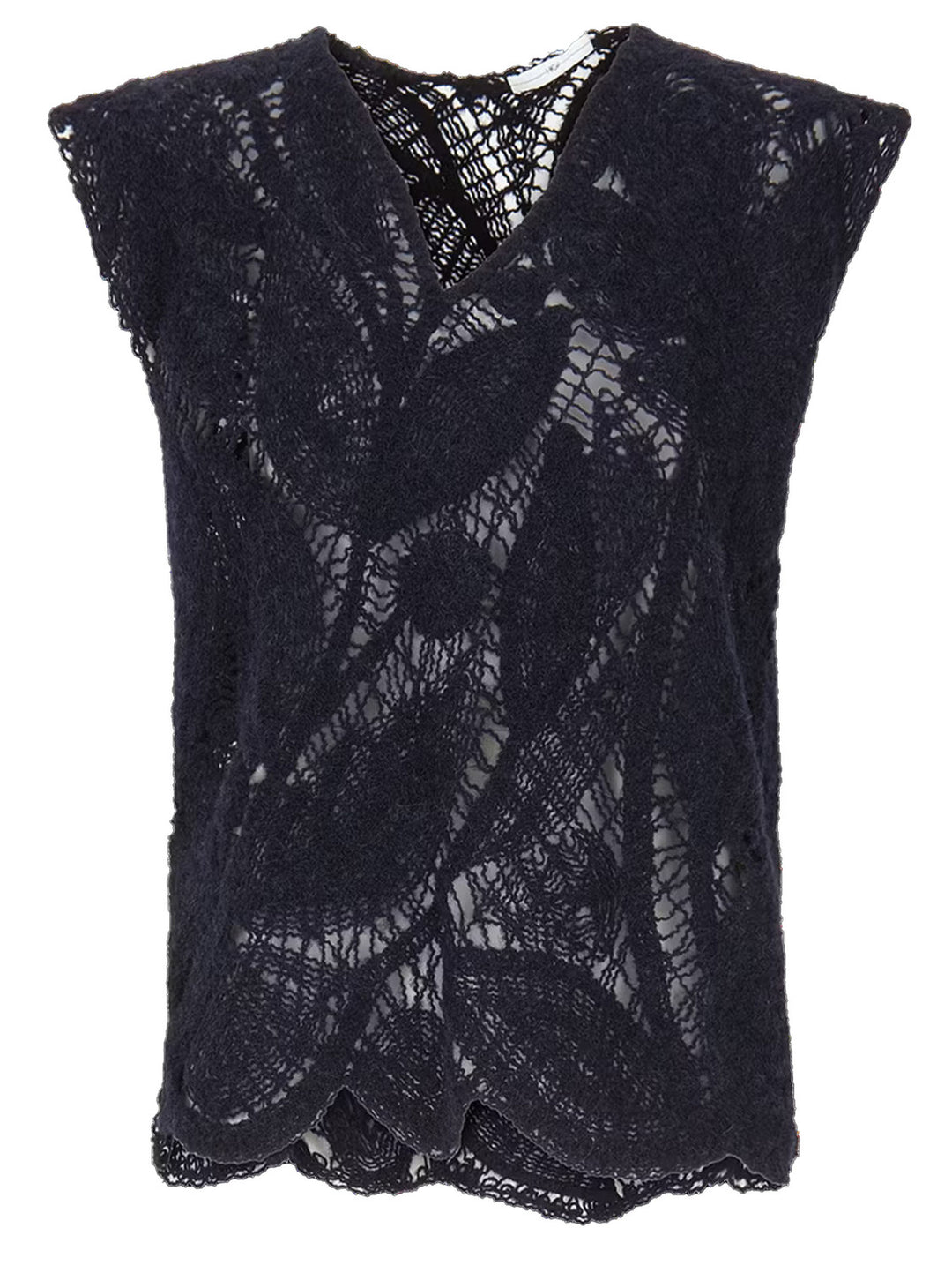 HIGH wollen mouwloze trui WINK-Fabric: 40%NYLON 30%WOOL 30%ALPACA-DAMES TRUIEN & VESTEN-Blauw