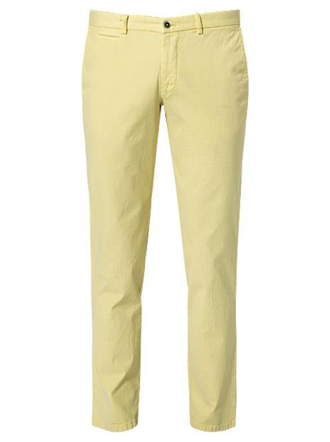 Hiltl chino Constantijn-97% katoen, 3% elasthaan-HEREN BROEKEN-Geel