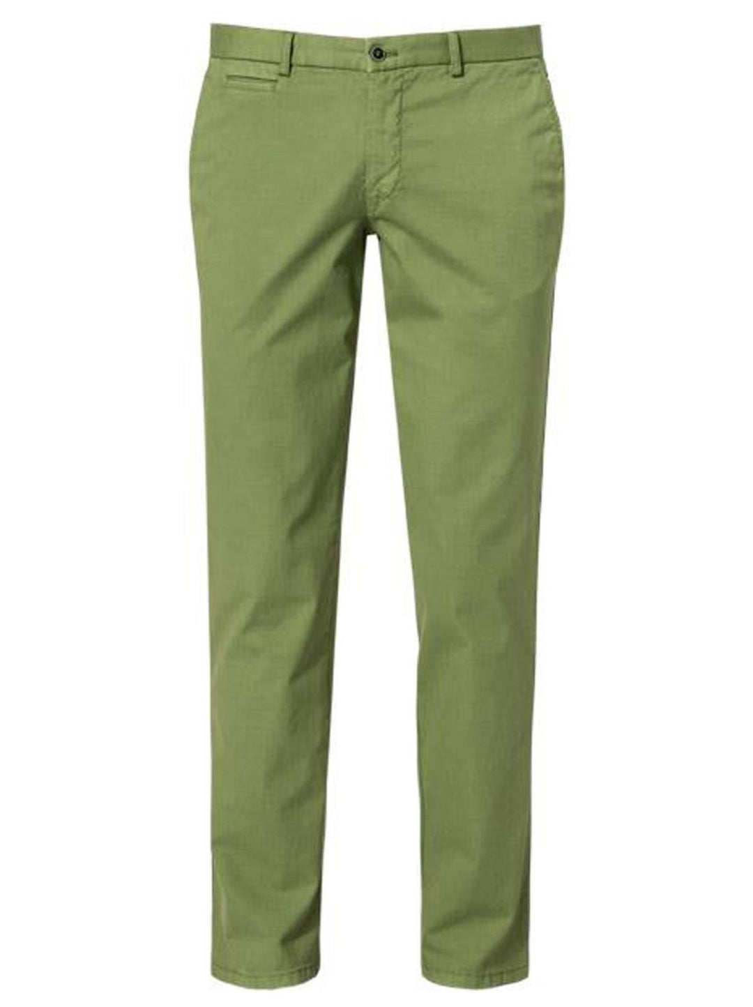 Hiltl chino Constantijn-97% katoen, 3% elasthaan-HEREN BROEKEN-Groen