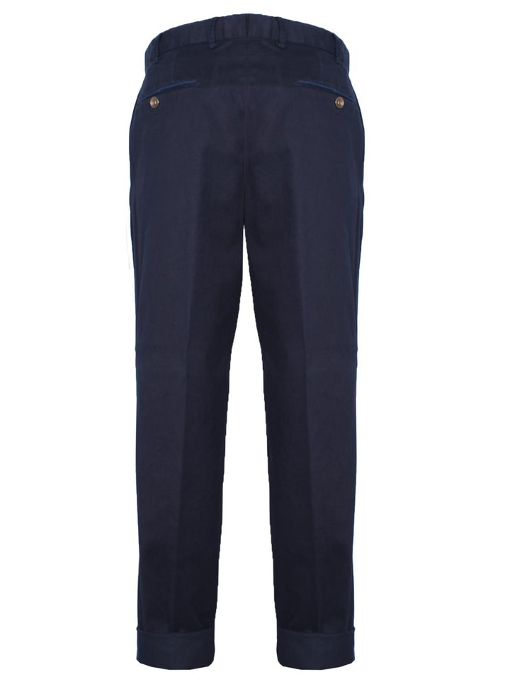 Hiltl chino Peaker S-97% katoen, 3% elastaan-HEREN BROEKEN-Blauw