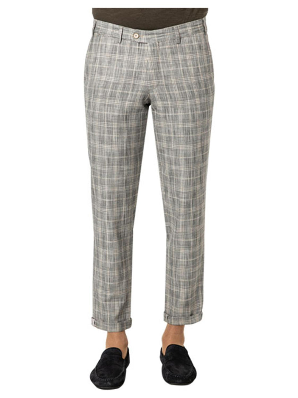 Hiltl Vicenzo chino-83% katoen, 14% polyester, 3% elasthaan-HEREN BROEKEN-Beige