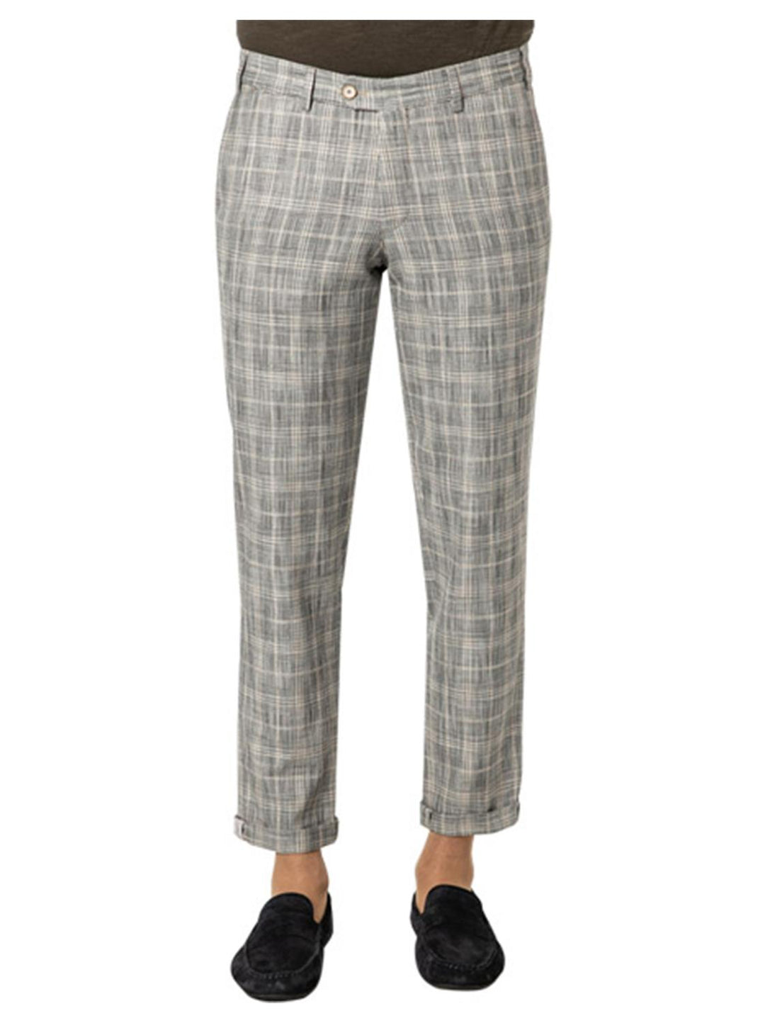 Hiltl Vicenzo chino-83% katoen, 14% polyester, 3% elasthaan-HEREN BROEKEN-Beige