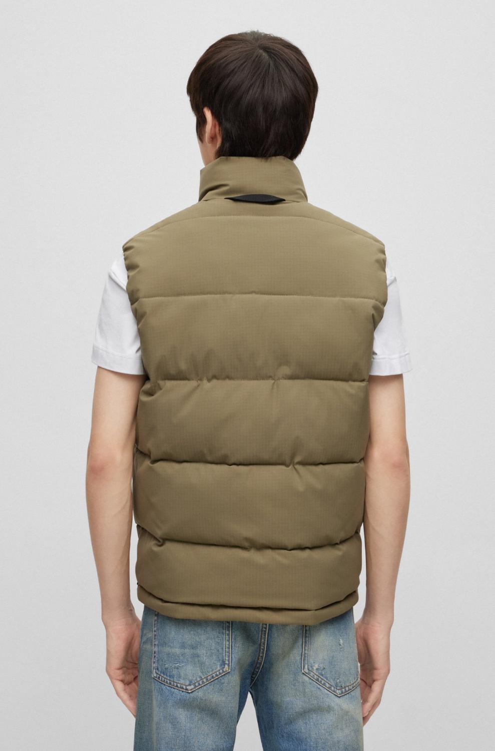 HUGO bodywarmer BALTINO2331-100% polyester-HEREN JASSEN & JACKS-Groen