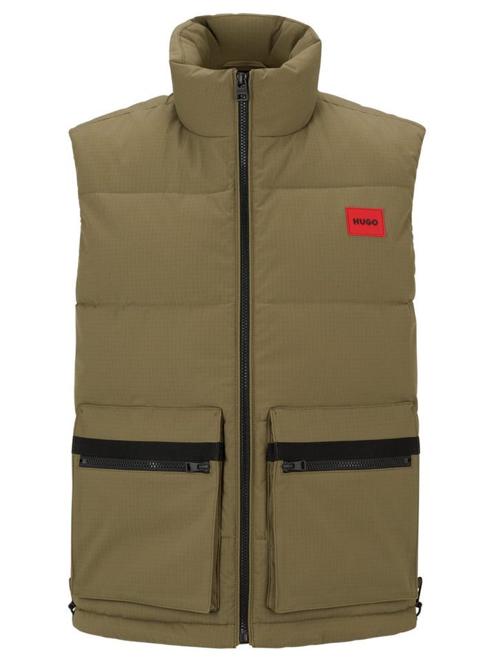 HUGO bodywarmer BALTINO2331-100% polyester-HEREN JASSEN & JACKS-Groen