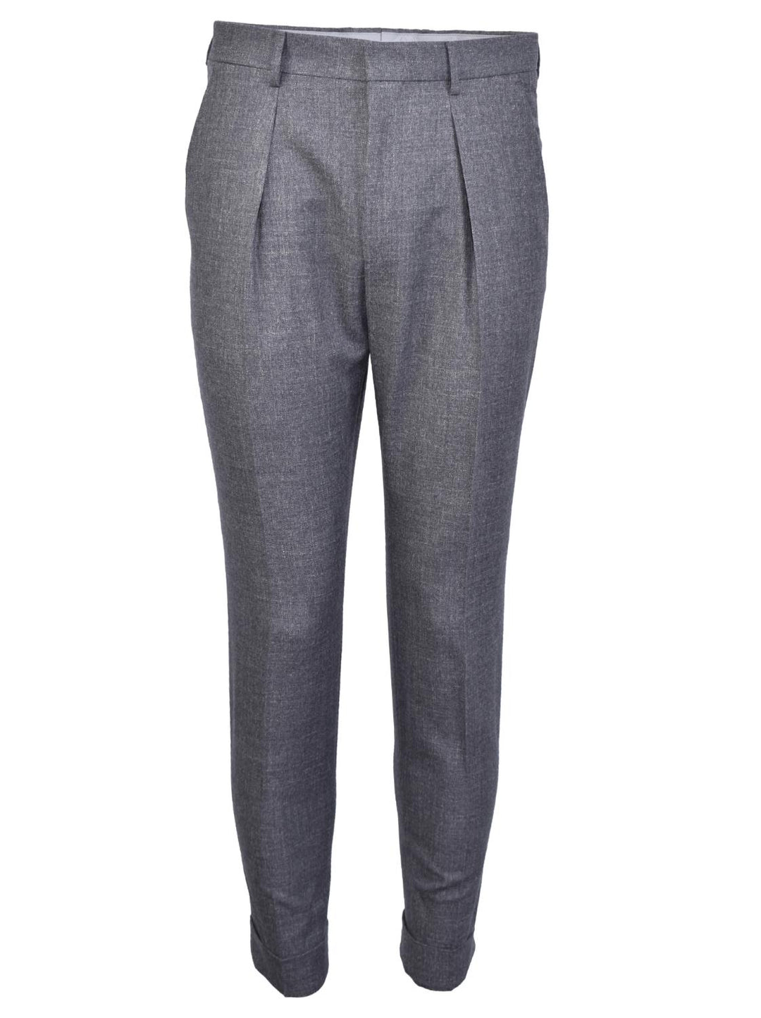 Hugo Boss broek-61% wol, 39% katoen-HEREN BROEKEN-Grijs