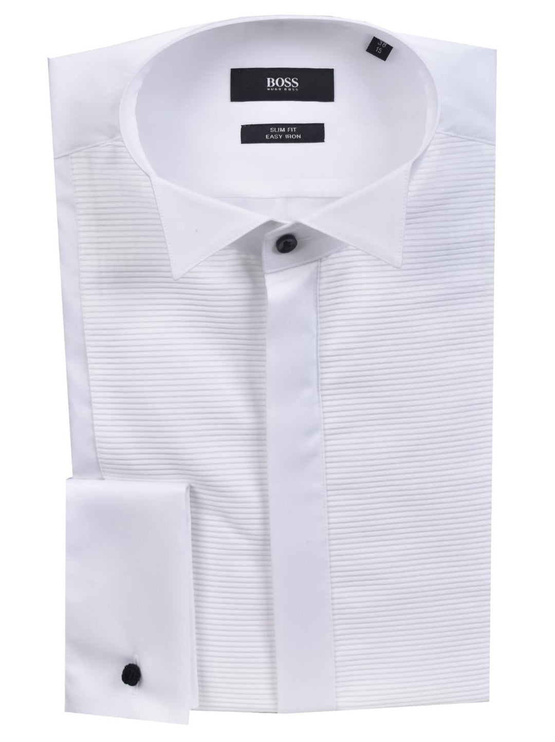 Hugo Boss overhemd JORAN-100% katoen-HEREN GELEGENHEIDSKLEDING-Wit