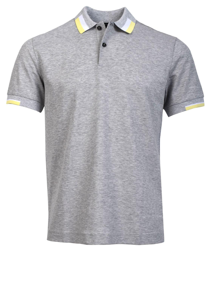 HUGO BOSS polo Parlay-100% katoen-HEREN POLO'S & T-SHIRTS-Grijs