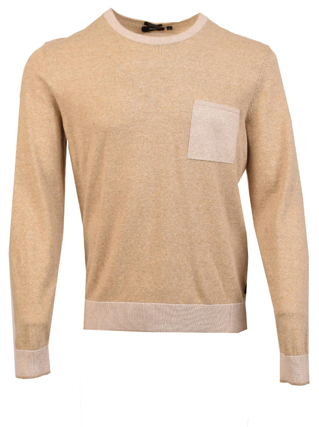 HUGO BOSS trui-97% katoen, 3% linnen-HEREN TRUIEN & VESTEN-Beige