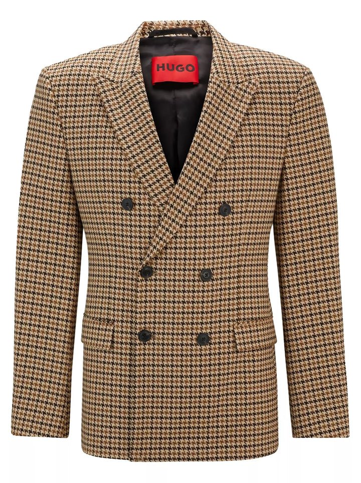 HUGO colbert ARTI pied-de-poule print-Buitenkant: Polyester 63%, Viscose 34%, Elastane 3%<br /><br />Voering: Polyester 1