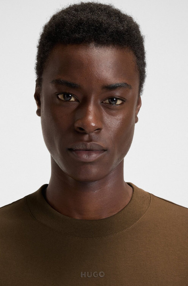 HUGO Dohity T-Shirt – Bruin-100% katoen-HEREN POLO'S & T-SHIRTS-Bruin