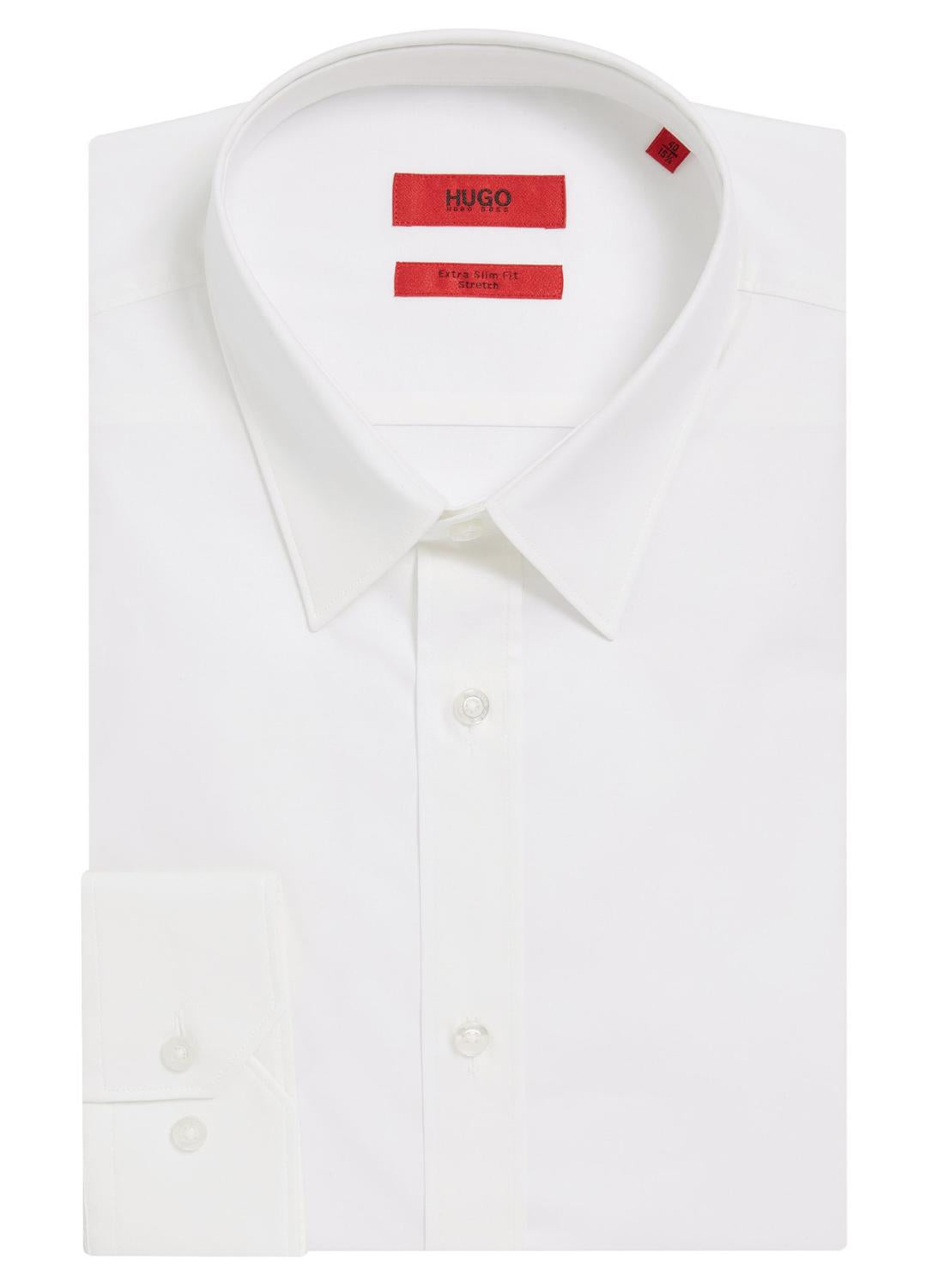 HUGO Elisha 02 overhemd-95% katoen, 5% elastaan-HEREN SHIRTS-Room