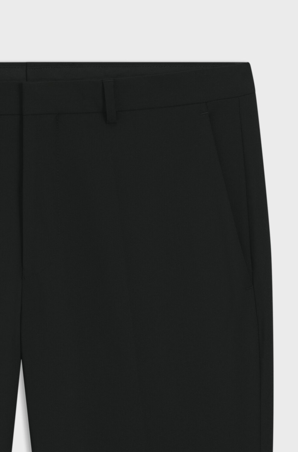 HUGO Essential Zwarte Pantalon – Slim Fit-60% wol, 36% polyester, 4% elasthaan-HEREN PAKKEN & COLBERTS-Zwart