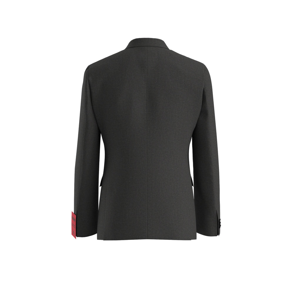 HUGO Extra Slim Blazer – Antraciet-60% wol, 36% polyester, 4% elasthaan-HEREN PAKKEN & COLBERTS-Antraciet