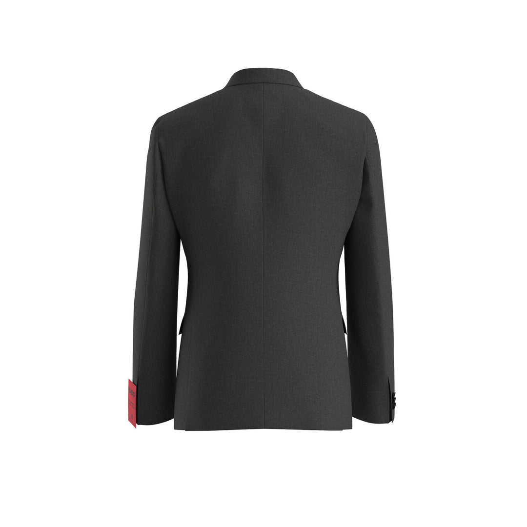 HUGO Extra Slim Blazer – Antraciet-60% wol, 36% polyester, 4% elasthaan-HEREN PAKKEN & COLBERTS-Antraciet