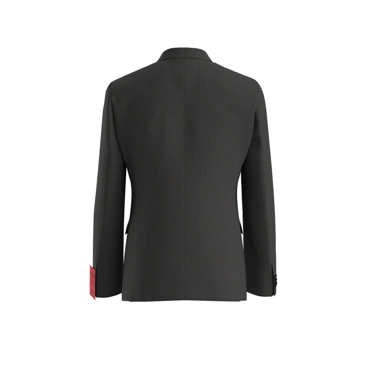 HUGO Extra Slim Blazer – Antraciet-60% wol, 36% polyester, 4% elasthaan-HEREN PAKKEN & COLBERTS-Antraciet