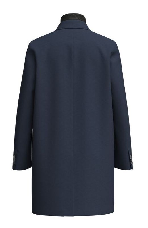 HUGO Milogan Wool Coat – Donkerblauw-HEREN JASSEN & JACKS-Blauw