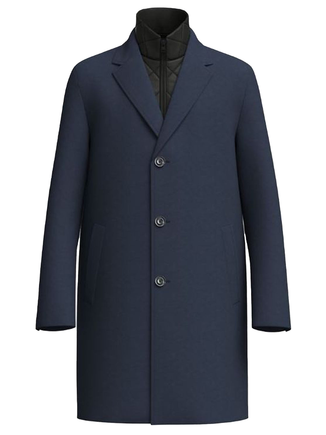 HUGO Milogan Wool Coat – Donkerblauw-HEREN JASSEN & JACKS-Blauw
