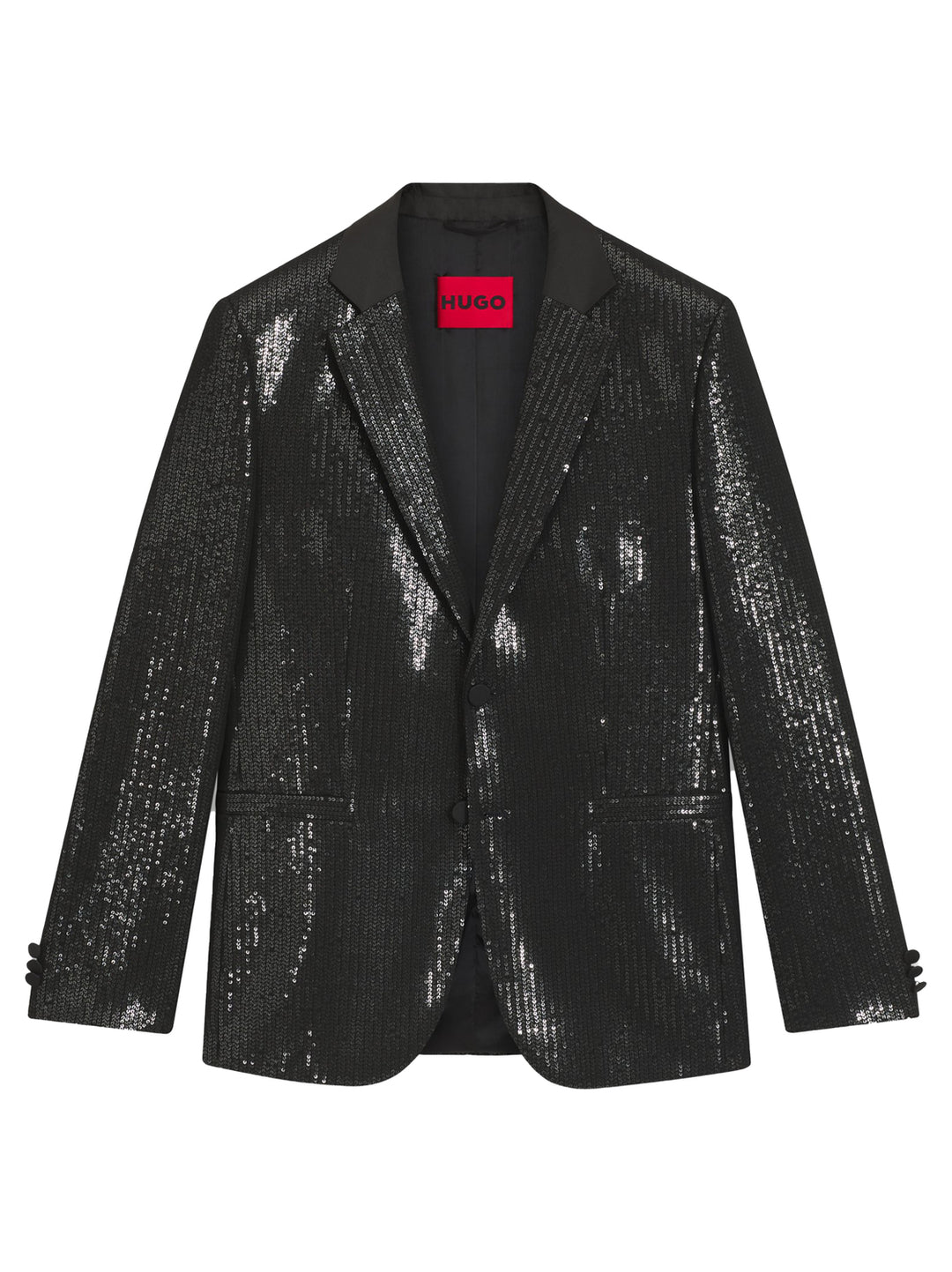 HUGO Mix & Match Colbert – Zwart-100% polyester-HEREN PAKKEN & COLBERTS-Zwart