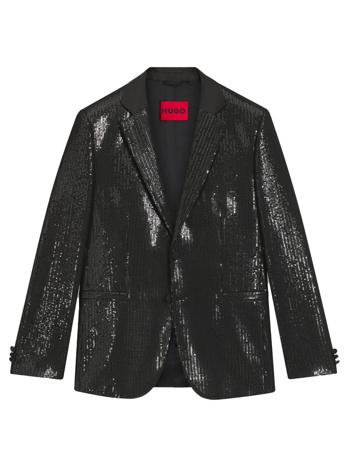 HUGO Mix & Match Colbert – Zwart-100% polyester-HEREN PAKKEN & COLBERTS-Zwart