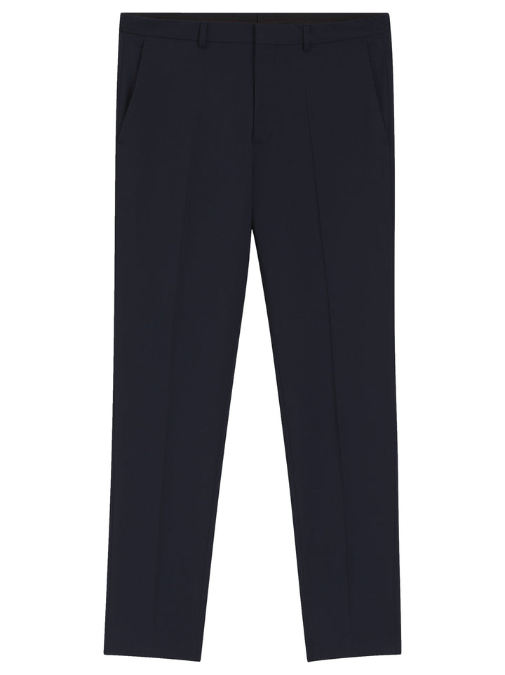 HUGO Mix & Match Pantalon – Blauw-60% wol, 36% polyester, 4% elasthaan-HEREN PAKKEN & COLBERTS-Blauw