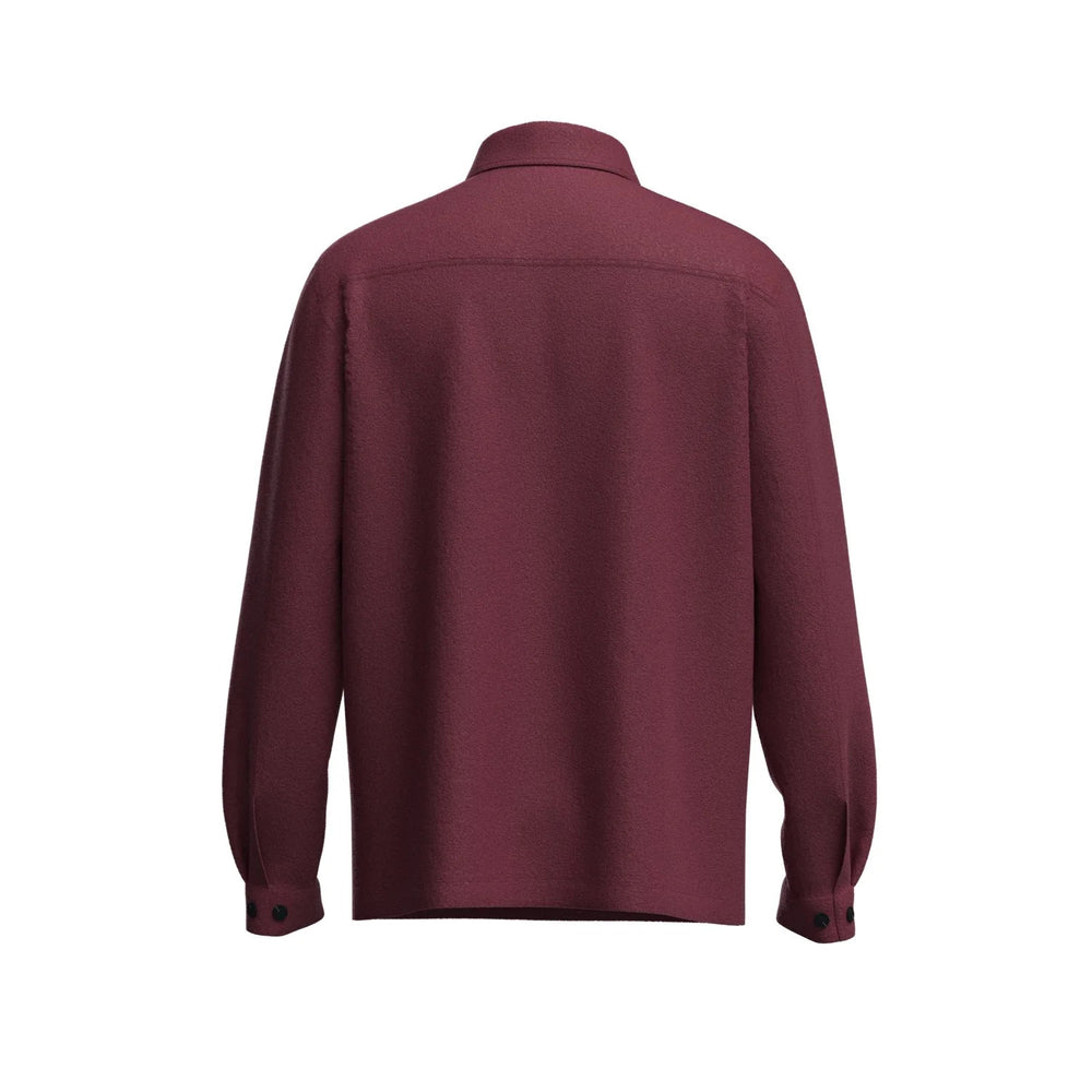 HUGO overshirt ENALU-95% polyester, 5% wol-HEREN SHIRTS-Rood