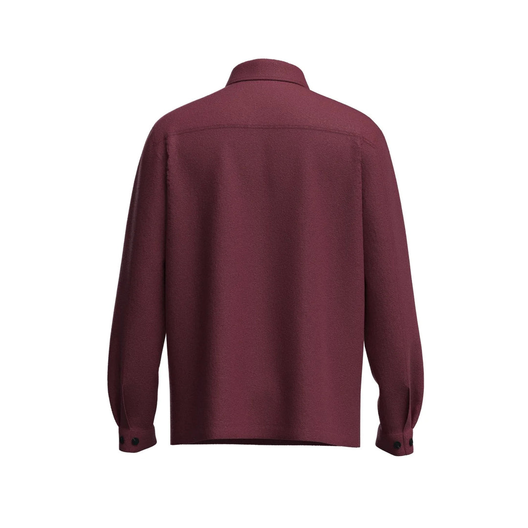 HUGO overshirt ENALU-95% polyester, 5% wol-HEREN SHIRTS-Rood