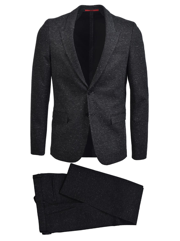 HUGO pak Anfred/Heiron1-64% viscose, 28% polyamide, 6% elastaan, 2% zijde-HEREN PAKKEN & COLBERTS-Zwart