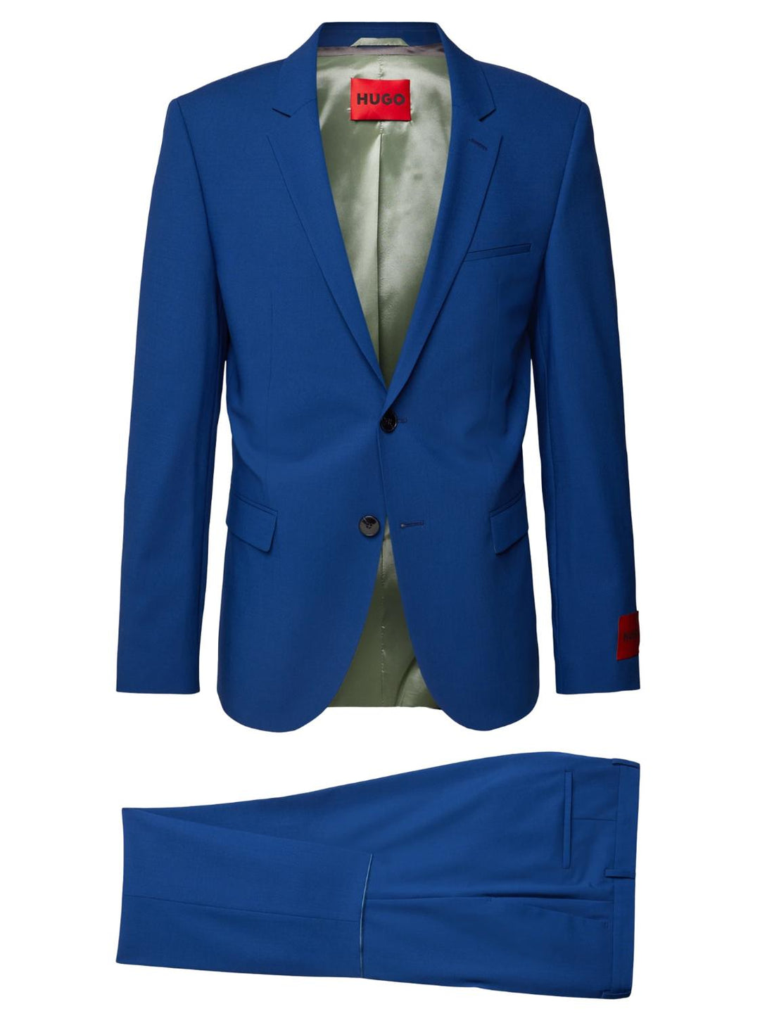 HUGO pak ARTI/HESTEN232X-52% polyester, 43% wol, 5% elasthaan-HEREN PAKKEN & COLBERTS-Blauw