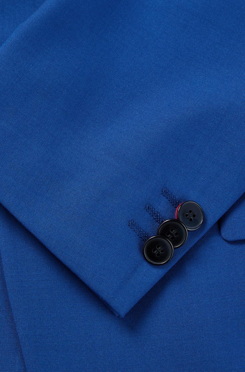 HUGO pak extra slim fit-52% polyester, 43% wol, 5% elasthaan-HEREN PAKKEN & COLBERTS-Blauw